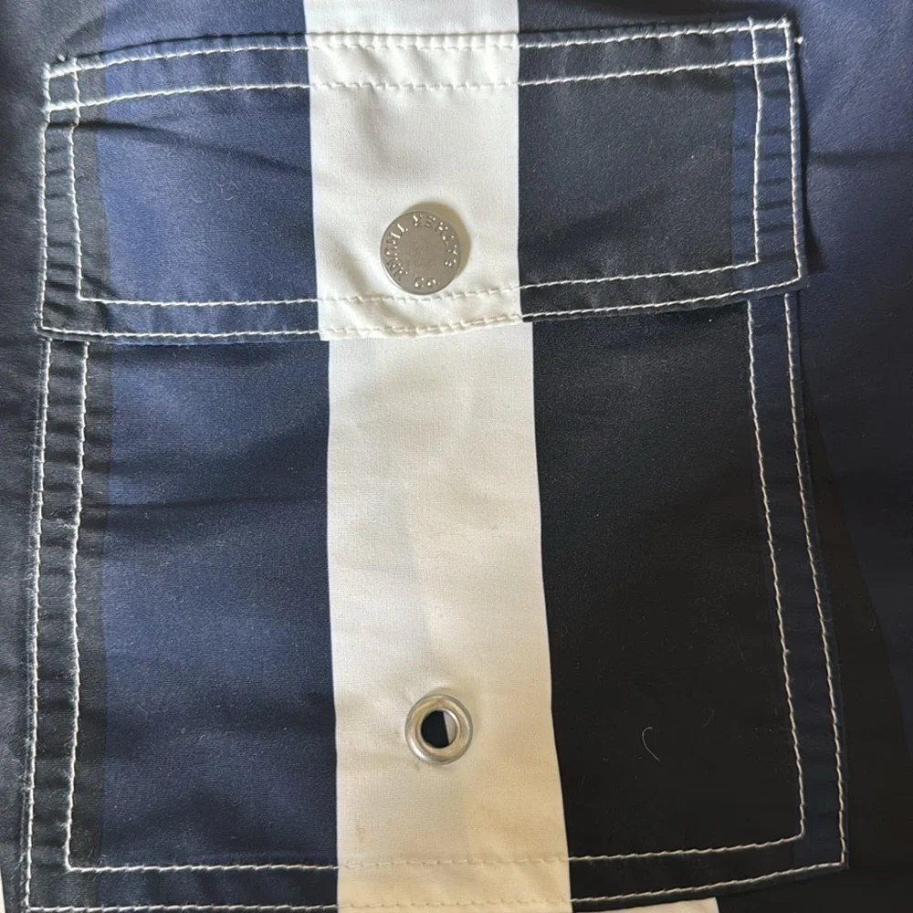 Bather‎ Men’s Striped Drawstring Swim Trunks
